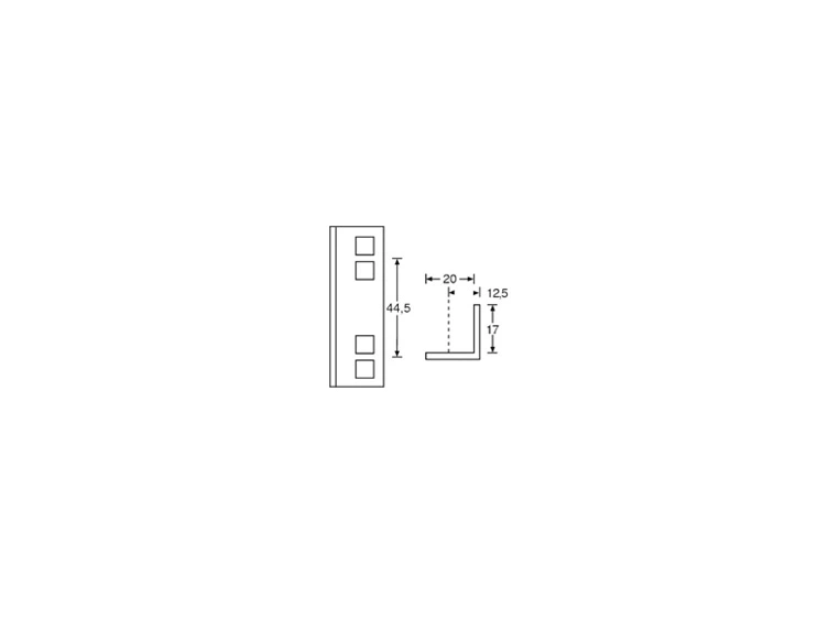 Adam Hall Rackstrip aluminium punched - (Pris pr meter) 